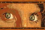afgan girl mosaic art