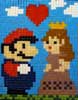 Mario and Princess mosaic art