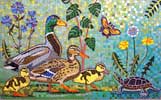 Mallard Family mosaic art