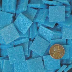 SKY BLUE 150 glass mosaic tiles