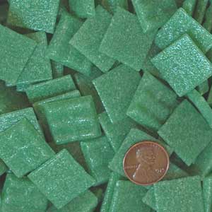 BRIGHT GREEN 150 glass mosaic tiles