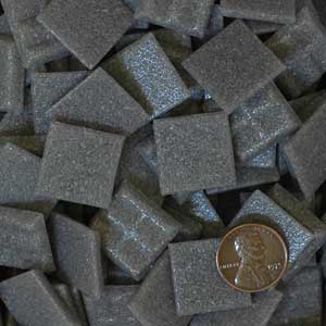 SMOKEY GREY 150 glass mosaic tiles