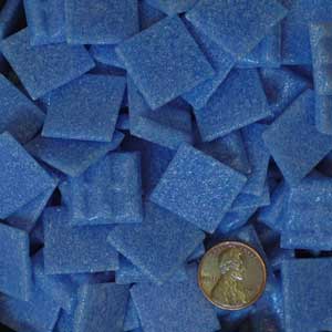 Bright Blue 150 glass mosaic tiles