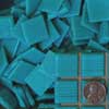 Cyan glass mosaic tile ka8