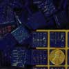 Deep Majolica Blue glass mosaic tile kc399