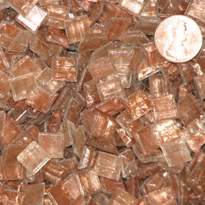 Honey mini metallic glass tiles