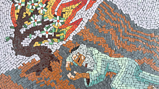 glass mosaic artwork moses sinai